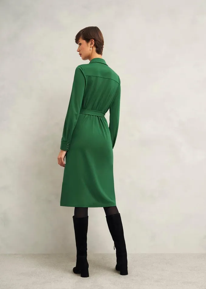 Women Julia Ponte Dress Green Hobbs Dresses and Jumpsuits