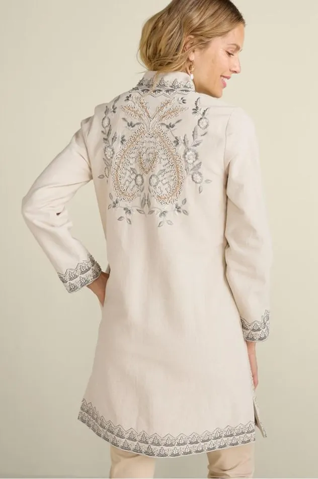 Women Kerala Embellished Natural Jacket Natural Seed Soft Surroundings Toppers Women Kerala Embellished Natural Jacket Natural Seed Soft Surroundings Toppers