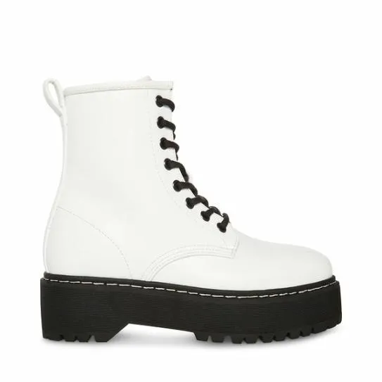 WomenKids039 BETTYY WHITEBLACK White Black Steve Madden Boots and Booties