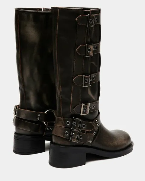 WomenKids039 ROCKY BROWN DISTRESSED Brown Distressed Steve Madden Boots and Booties