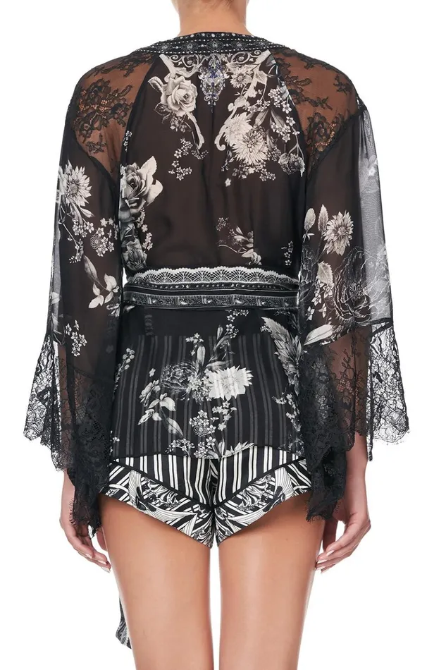 Women Kimonos Camilla Kimono With Shoulder Inserts Moonshine Bloom