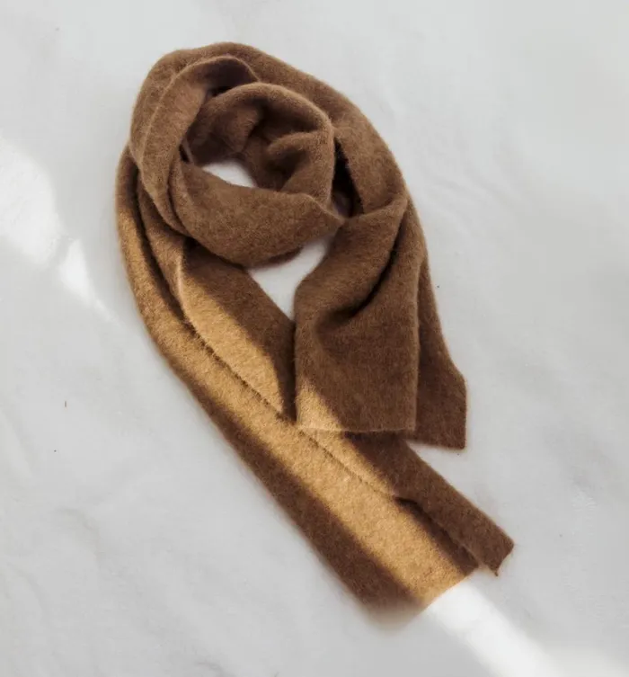 Women Knit Scarf With Alpaca 8211 Camel Promod Scarves