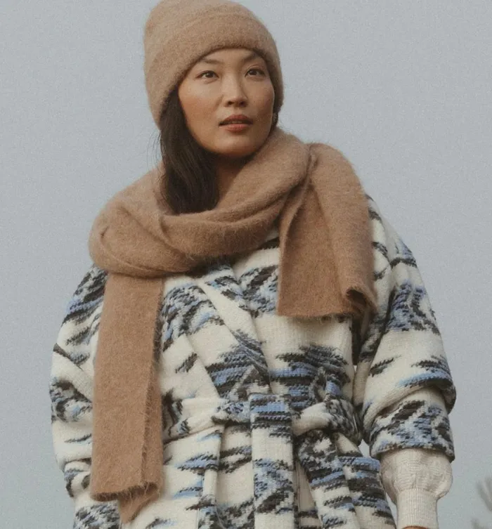 Women Knit Scarf With Alpaca 8211 Camel Promod Scarves Women Knit Scarf With Alpaca 8211 Camel Promod Scarves