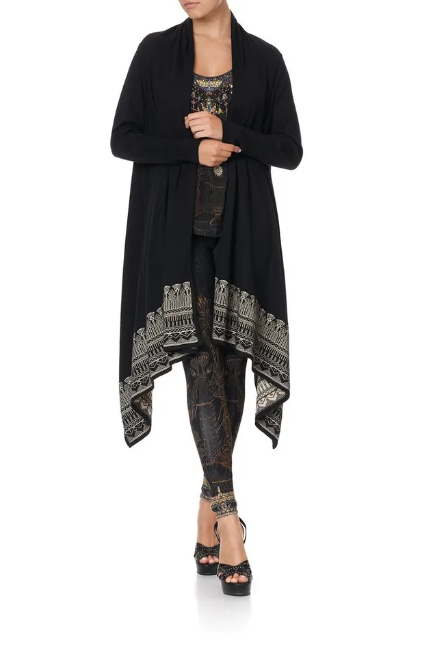Women Knitwear Camilla Shaped Hem Cardigan With Fitted Sleeve Cobra King