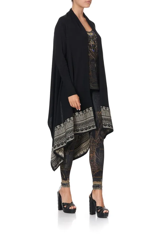 Women Knitwear Camilla Shaped Hem Cardigan With Fitted Sleeve Cobra King