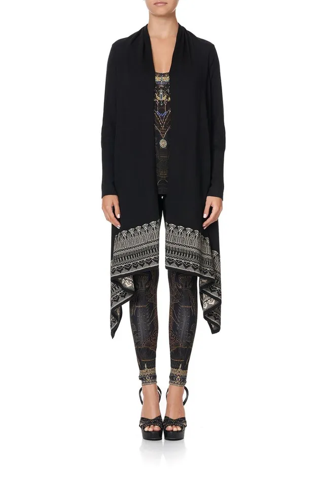 Women Knitwear Camilla Shaped Hem Cardigan With Fitted Sleeve Cobra King