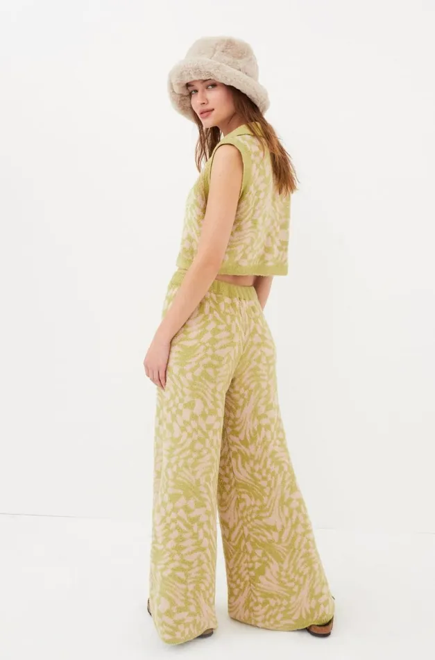 Women Knitwear For Love and Lemons Simone Pant Green Women Knitwear For Love and Lemons Simone Pant Green