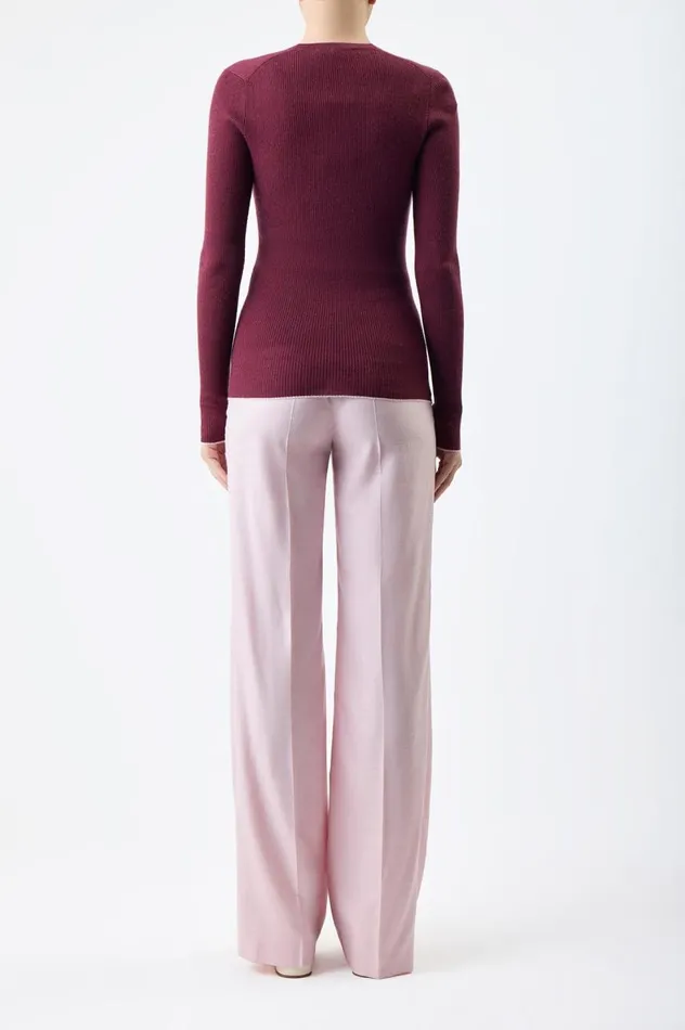 Women Knitwear Gabriela Hearst Addison Knit Cardigan In Bordeaux Cashmere Silk
