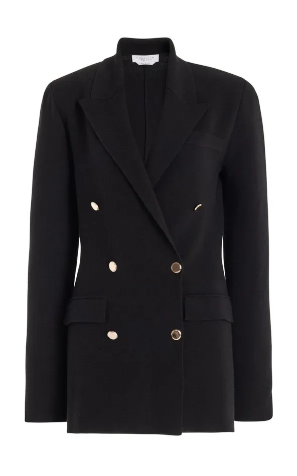 Women Knitwear Gabriela Hearst Bowen Knit Jacket In Black Wool