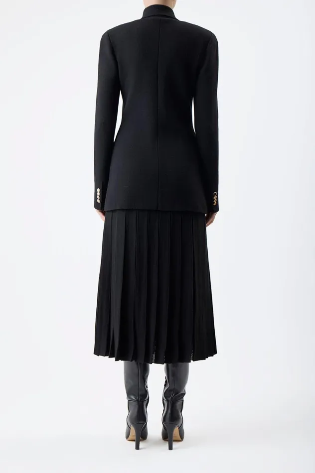 Women Knitwear Gabriela Hearst Bowen Knit Jacket In Black Wool