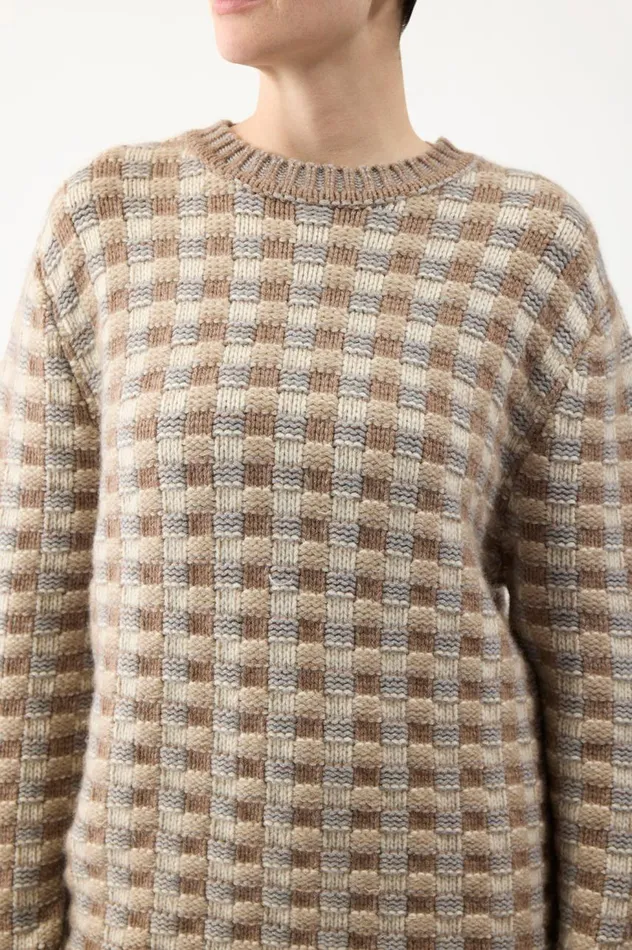 Women Knitwear Gabriela Hearst Chez Knit Sweater In Ivory Multi Cashmere