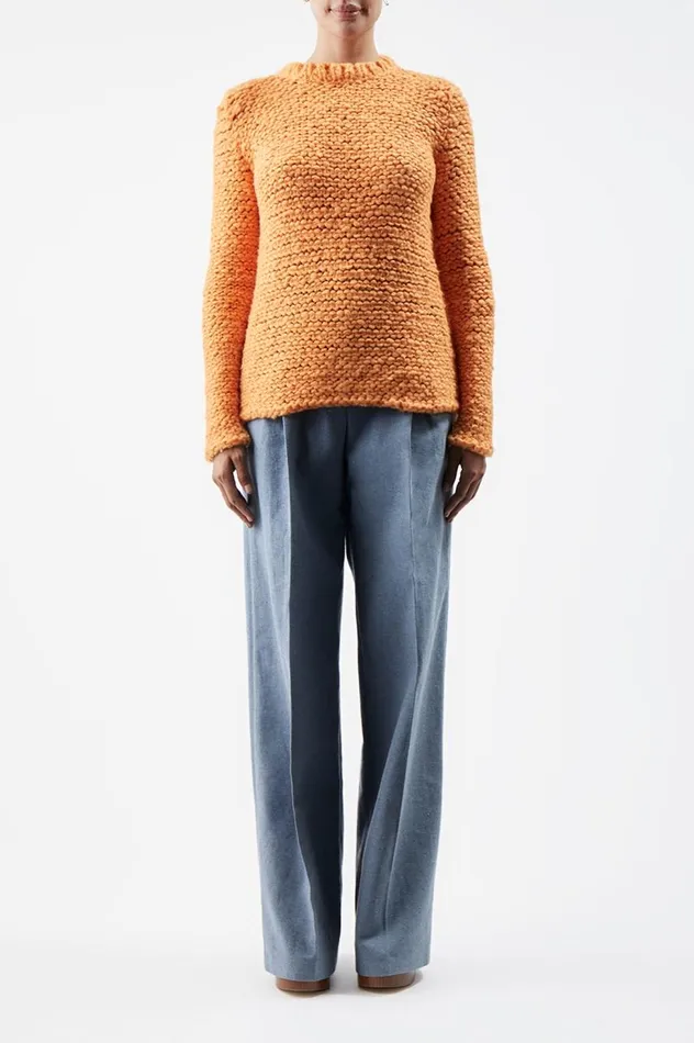 Women Knitwear Gabriela Hearst Larenzo Knit Sweater In Fluorescent Orange Welfat Cashmere