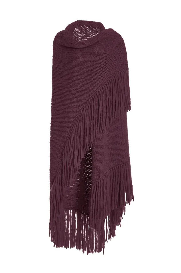 Women Knitwear Gabriela Hearst Lauren Knit Wrap In Deep Bordeaux Welfat Cashmere