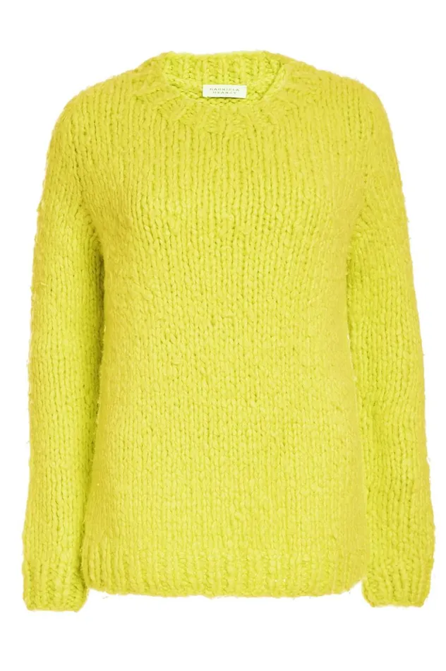 Women Knitwear Gabriela Hearst Lawrence Knit Sweater In Citrine Welfat Cashmere