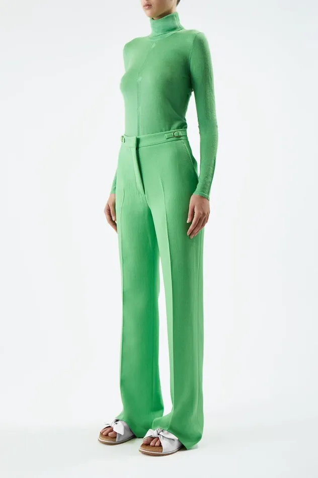 Women Knitwear Gabriela Hearst Steinem Knit Turtleneck In Fluorescent Green Cashmere Silk