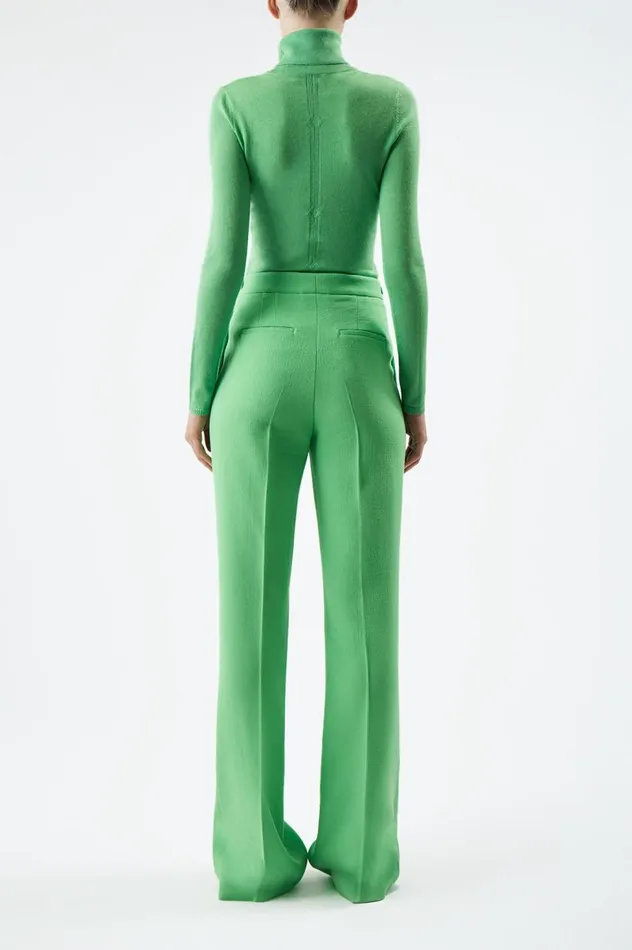 Women Knitwear Gabriela Hearst Steinem Knit Turtleneck In Fluorescent Green Cashmere Silk