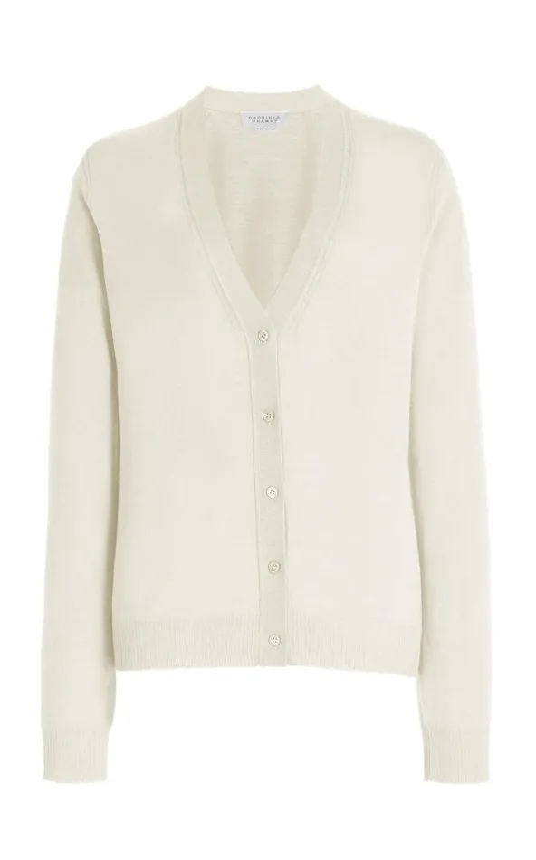 Women Knitwear Gabriela Hearst Tori Knit Cardigan In Ivory Cashmere Silk