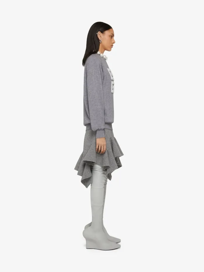 Women Knitwear Givenchy 4G Sweater In Cashmere Greyecru