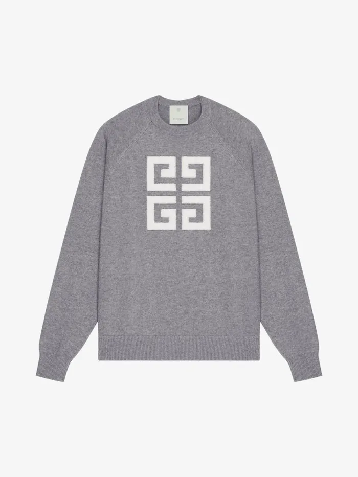 Women Knitwear Givenchy 4G Sweater In Cashmere Greyecru