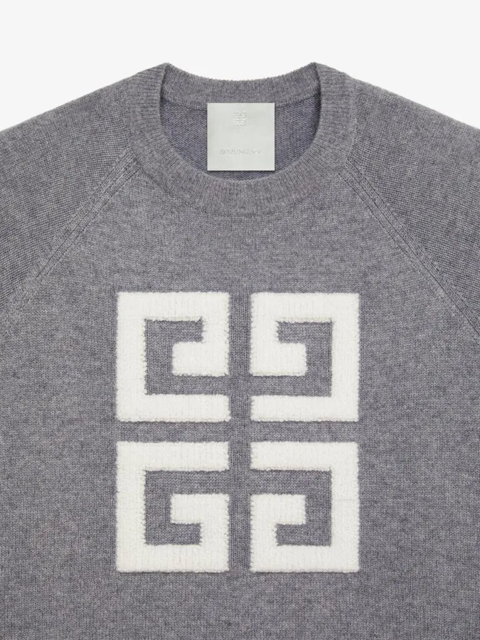 Women Knitwear Givenchy 4G Sweater In Cashmere Greyecru