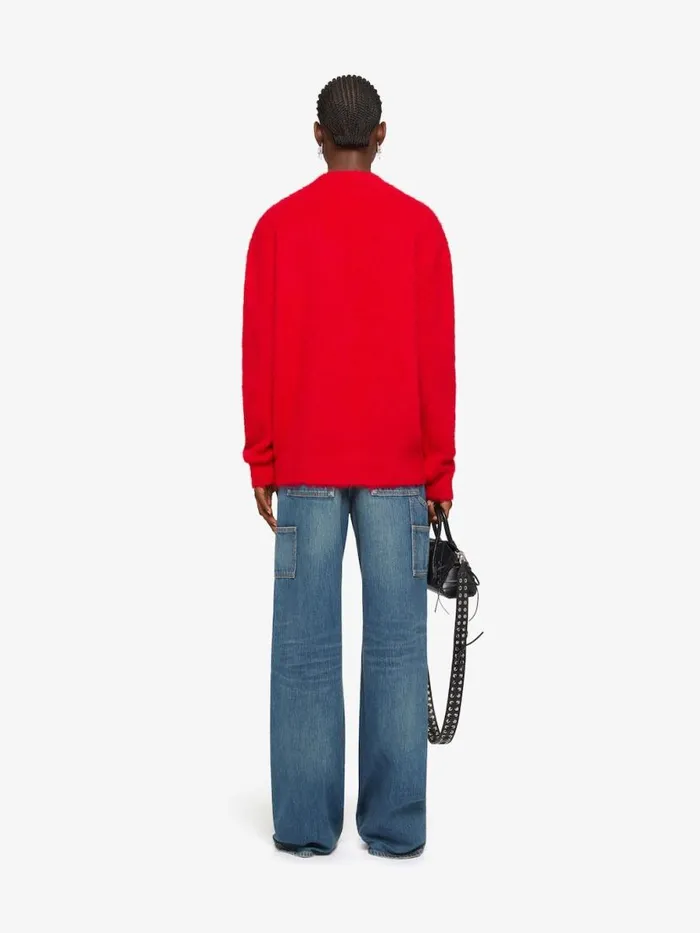 Women Knitwear Givenchy Cardigan In Alpaca Wool Vermillon
