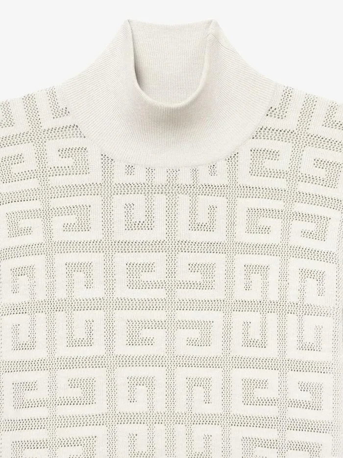 Women Knitwear Givenchy Sweater In 4G Jacquard Off White