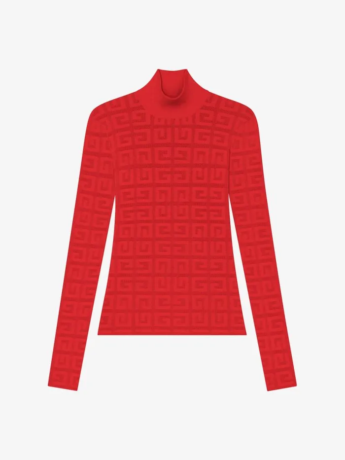 Women Knitwear Givenchy Sweater In 4G Jacquard Red