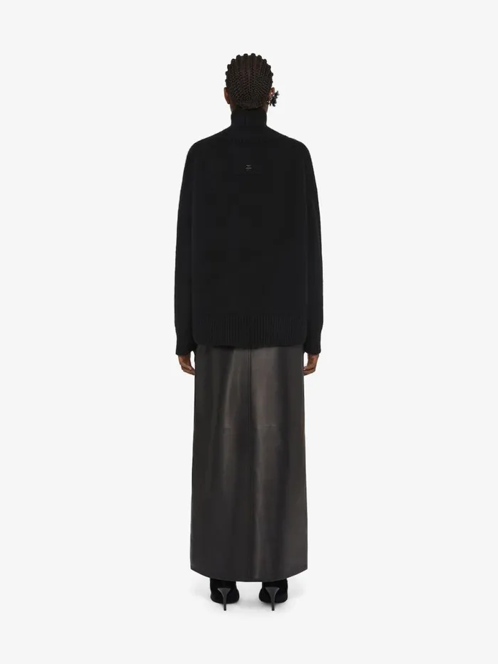 Women Knitwear Givenchy Turtleneck Sweater In Cashmere Black