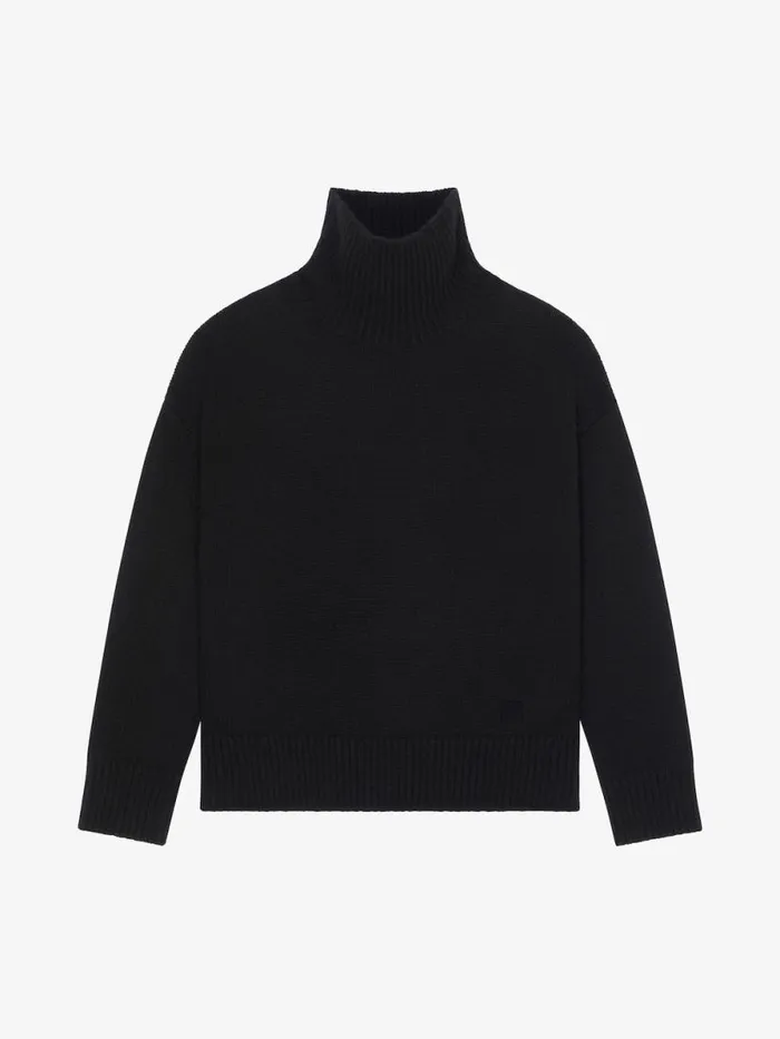 Women Knitwear Givenchy Turtleneck Sweater In Cashmere Black