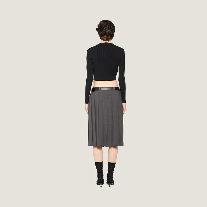 Women Knitwear Miu Miu Viscose Crewneck Cardigan Black Women Knitwear Miu Miu Viscose Crewneck Cardigan Black