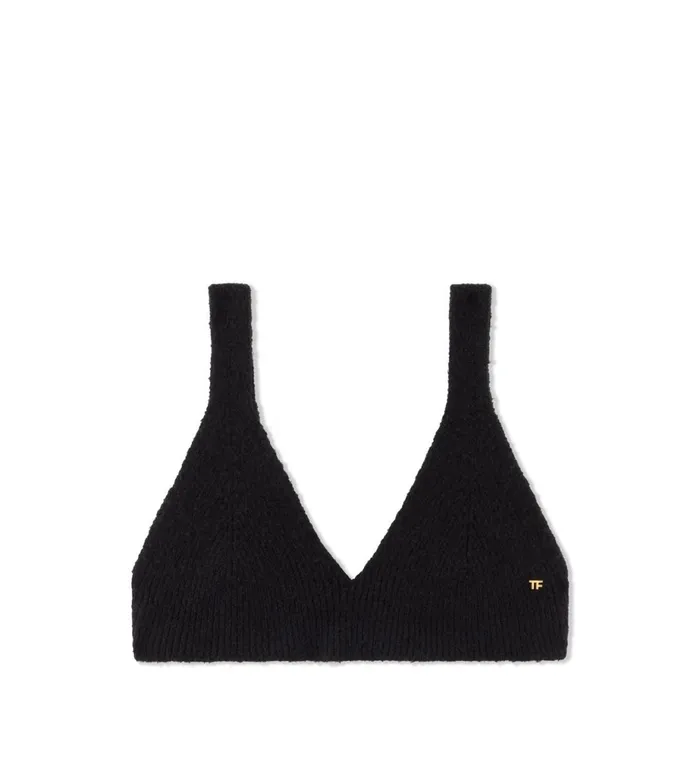 Women Knitwear Tom Ford Stretch Cotton Cashmere Bra Black