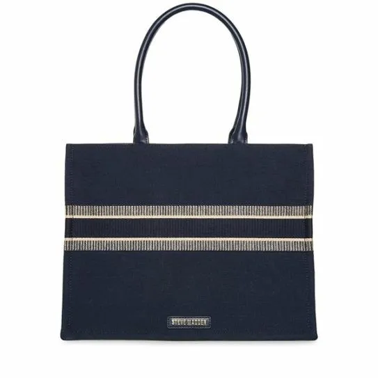 Women KNOX TOTE NAVY MULTI Navy Multi Steve Madden Shoulder Bags Women KNOX TOTE NAVY MULTI Navy Multi Steve Madden Shoulder Bags