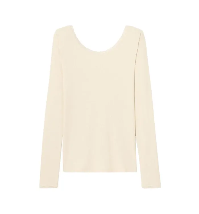 Women Lace Detail Ribbed Top 8211 Salmon Pink Promod Tops Women Lace Detail Ribbed Top 8211 Salmon Pink Promod Tops