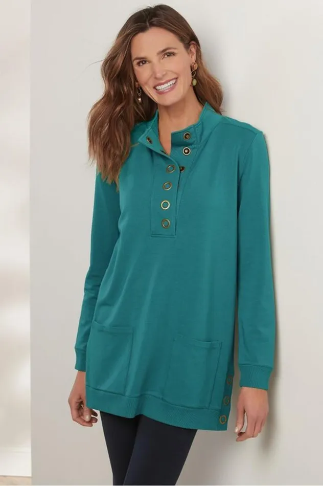Women Lakshmi Pullover Tunic Magenta Heather Soft Surroundings Tops Women Lakshmi Pullover Tunic Magenta Heather Soft Surroundings Tops