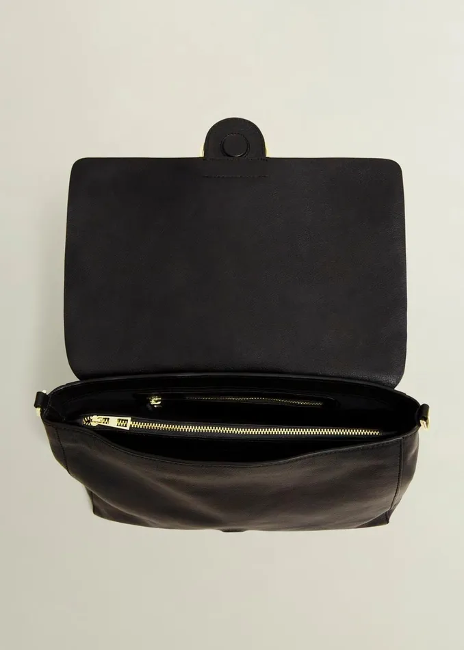 Women Lana Leather Shoulder Bag Black Hobbs Bags