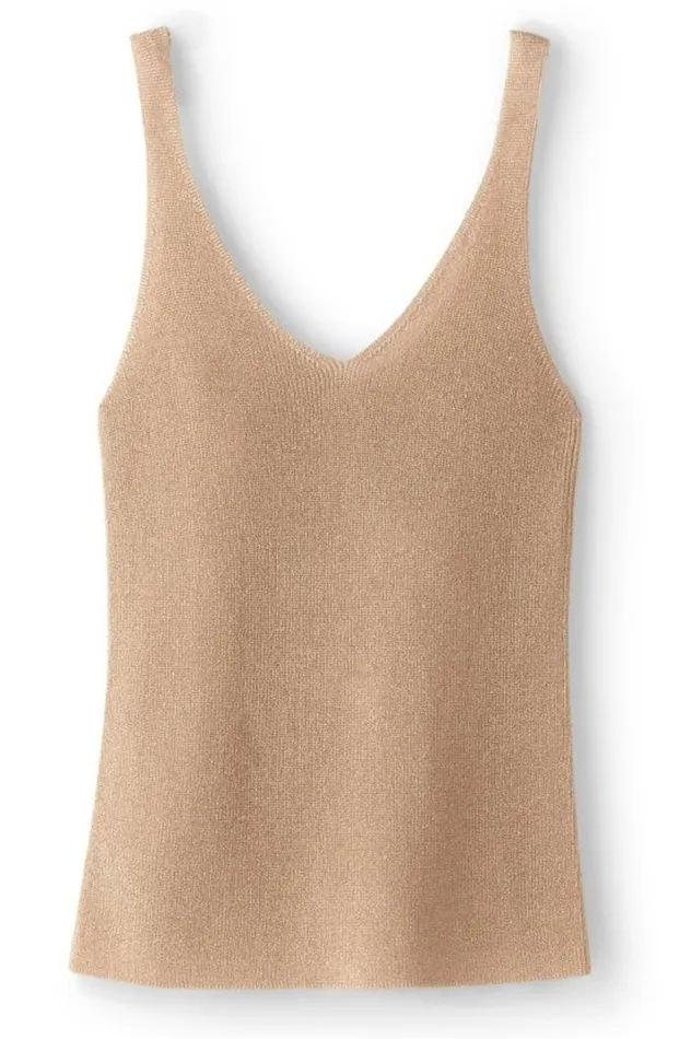 Women Lara Sweater Tank Gold Soft Surroundings Tops
