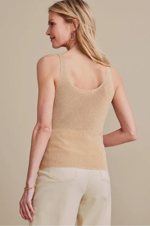 Women Lara Sweater Tank Gold Soft Surroundings Tops