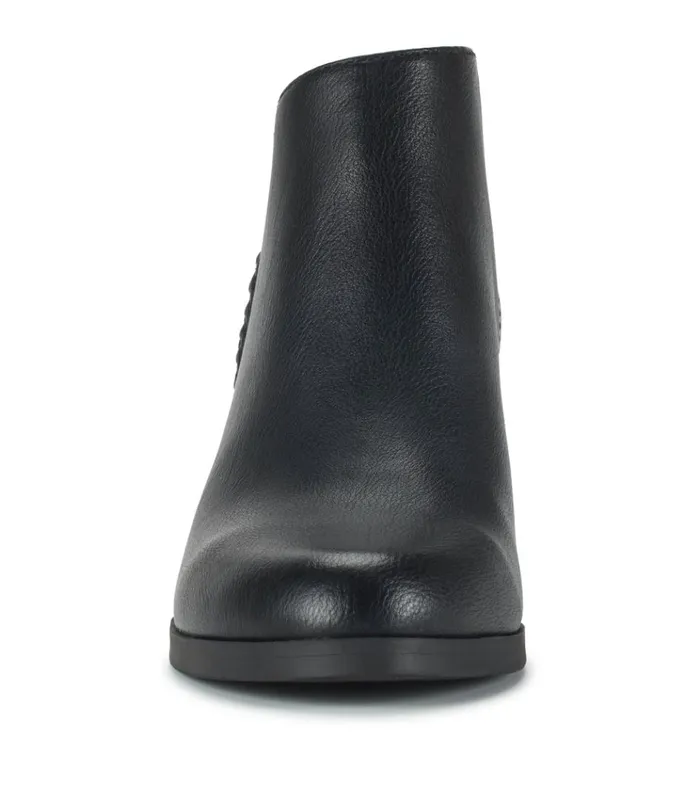 Women Lauryn Block Heel Ankle Bootie Black Baretraps Booties
