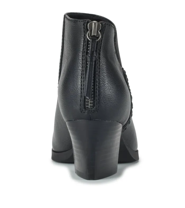 Women Lauryn Block Heel Ankle Bootie Black Baretraps Booties