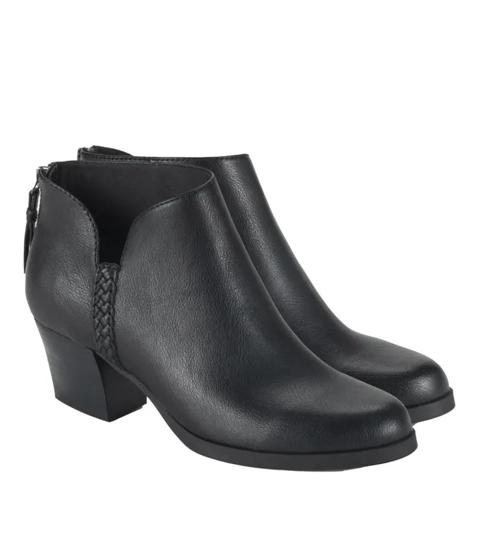 Women Lauryn Block Heel Ankle Bootie Black Baretraps Booties