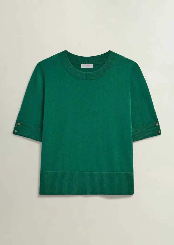 Women Leanne Jumper With Wool Agate Green Hobbs Jumpers and Cardigans