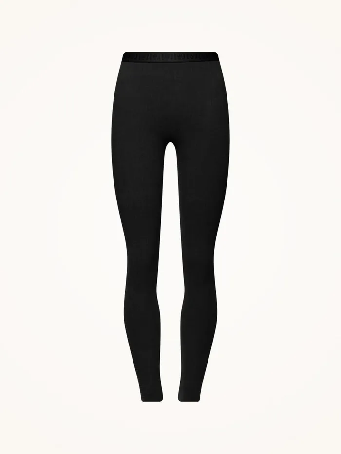 Women Leggings and Bikers Wolford Grid Net Leggings Black