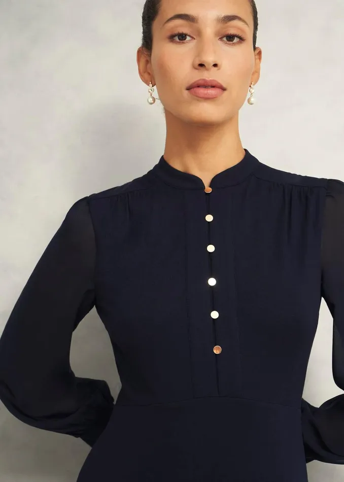 Women Liberty Jersey Dress Hobbs Navy Hobbs Dresses and Jumpsuits