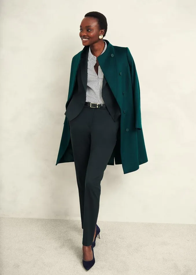 Women Linda Fitted Jacket Deep Pine Green Hobbs Coats and Jackets
