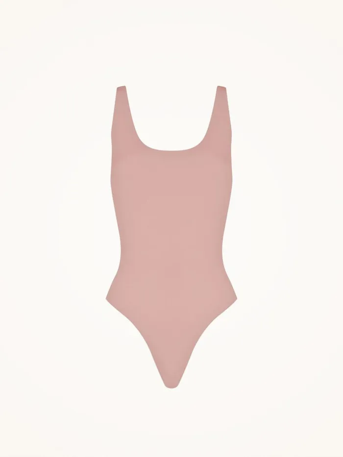 Women Lingerie Bodies Wolford Beauty Cotton Bodysuit Powder Pink