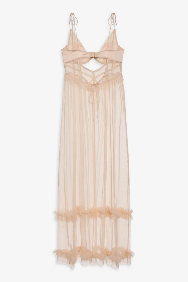 Women Lingerie For Love and Lemons Akeria Maxi Slip Dress Pink