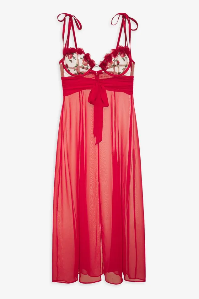 Women Lingerie For Love and Lemons Anika Midi Slip Dress Red Women Lingerie For Love and Lemons Anika Midi Slip Dress Red