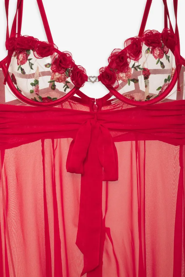 Women Lingerie For Love and Lemons Anika Midi Slip Dress Red Women Lingerie For Love and Lemons Anika Midi Slip Dress Red