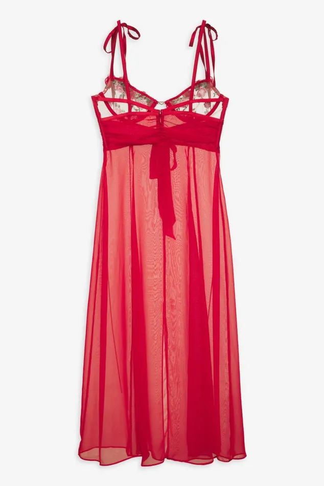 Women Lingerie For Love and Lemons Anika Midi Slip Dress Red Women Lingerie For Love and Lemons Anika Midi Slip Dress Red