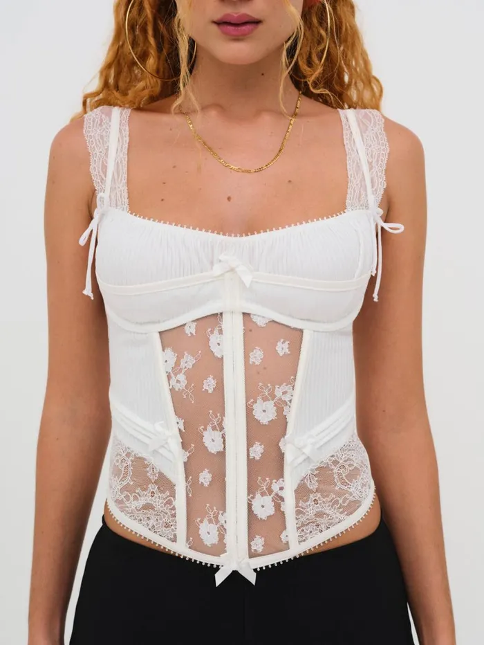 Women Lingerie For Love and Lemons Dahlia Bustier White Women Lingerie For Love and Lemons Dahlia Bustier White